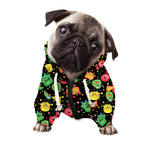 Little Monster Pattern Print Dog Zip Up Hoodie