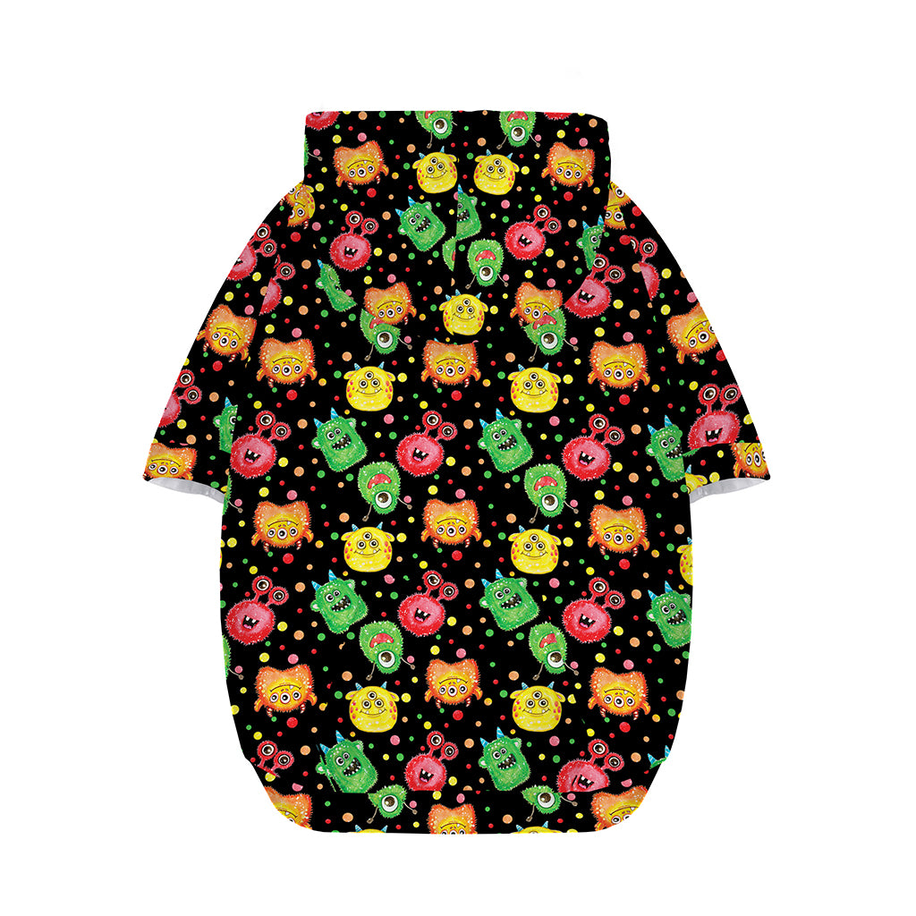 Little Monster Pattern Print Dog Zip Up Hoodie