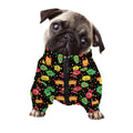 Little Monster Pattern Print Dog Zip Up Jacket