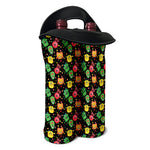 Little Monster Pattern Print Double Neoprene Wine Tote