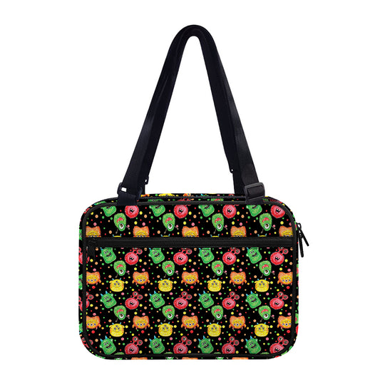 Little Monster Pattern Print Double Strap Bible Bag