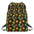 Little Monster Pattern Print Drawstring Backpack
