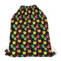 Little Monster Pattern Print Drawstring Bag