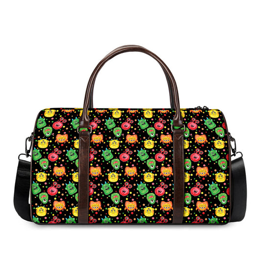 Little Monster Pattern Print Duffle Bag