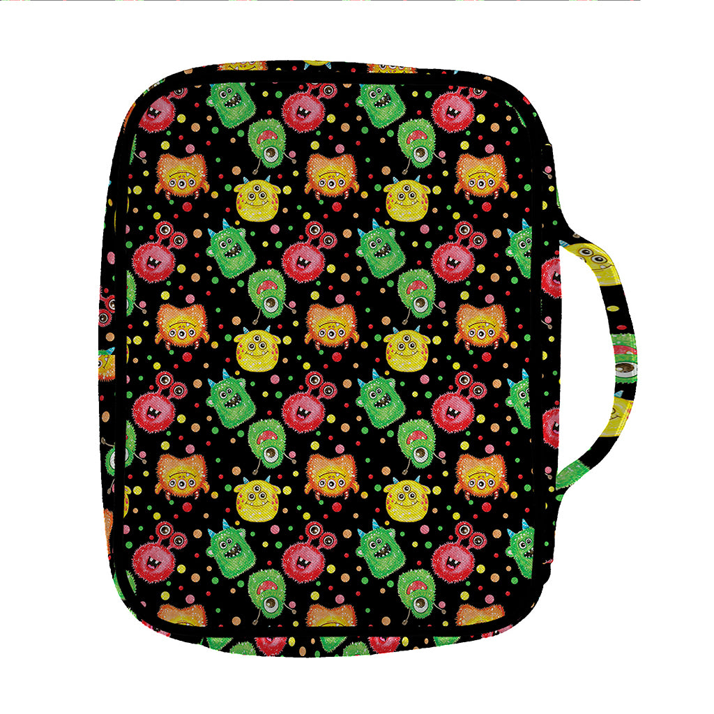 Little Monster Pattern Print Front Pocket Bible Bag