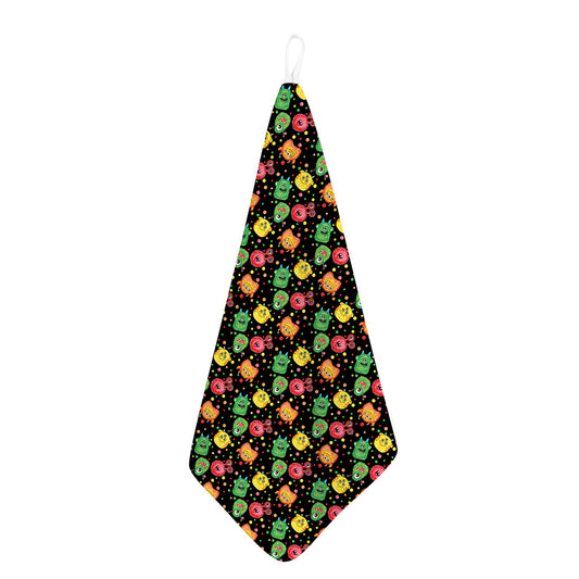 Little Monster Pattern Print Hand Towel