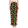 Little Monster Pattern Print High Slit Maxi Skirt