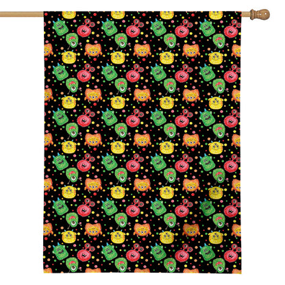 Little Monster Pattern Print House Flag
