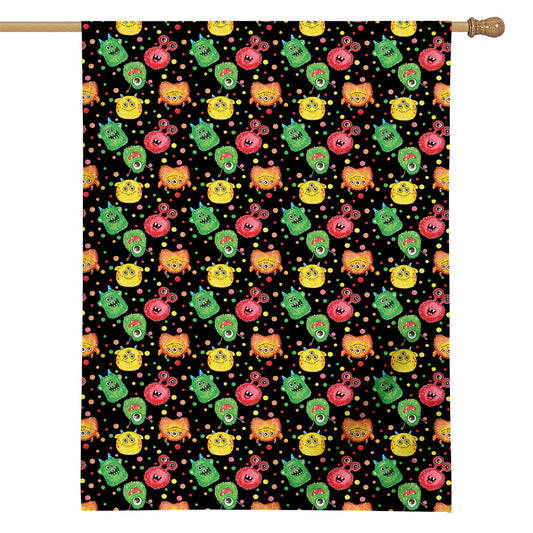 Little Monster Pattern Print House Flag