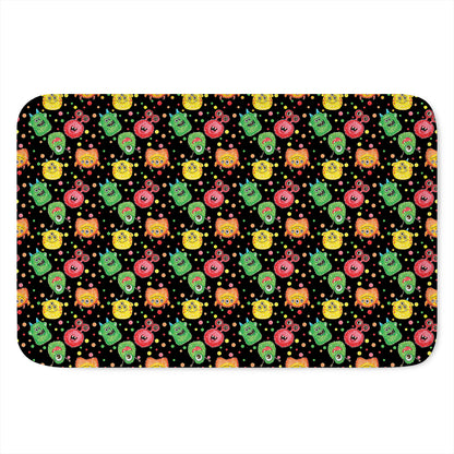 Little Monster Pattern Print Indoor Door Mat