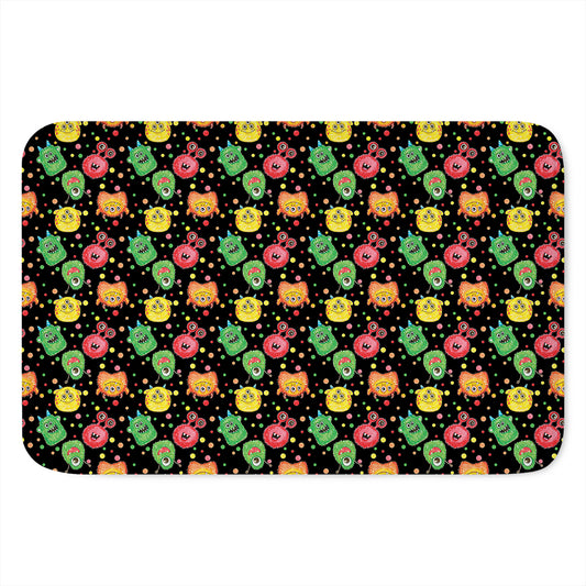 Little Monster Pattern Print Indoor Door Mat