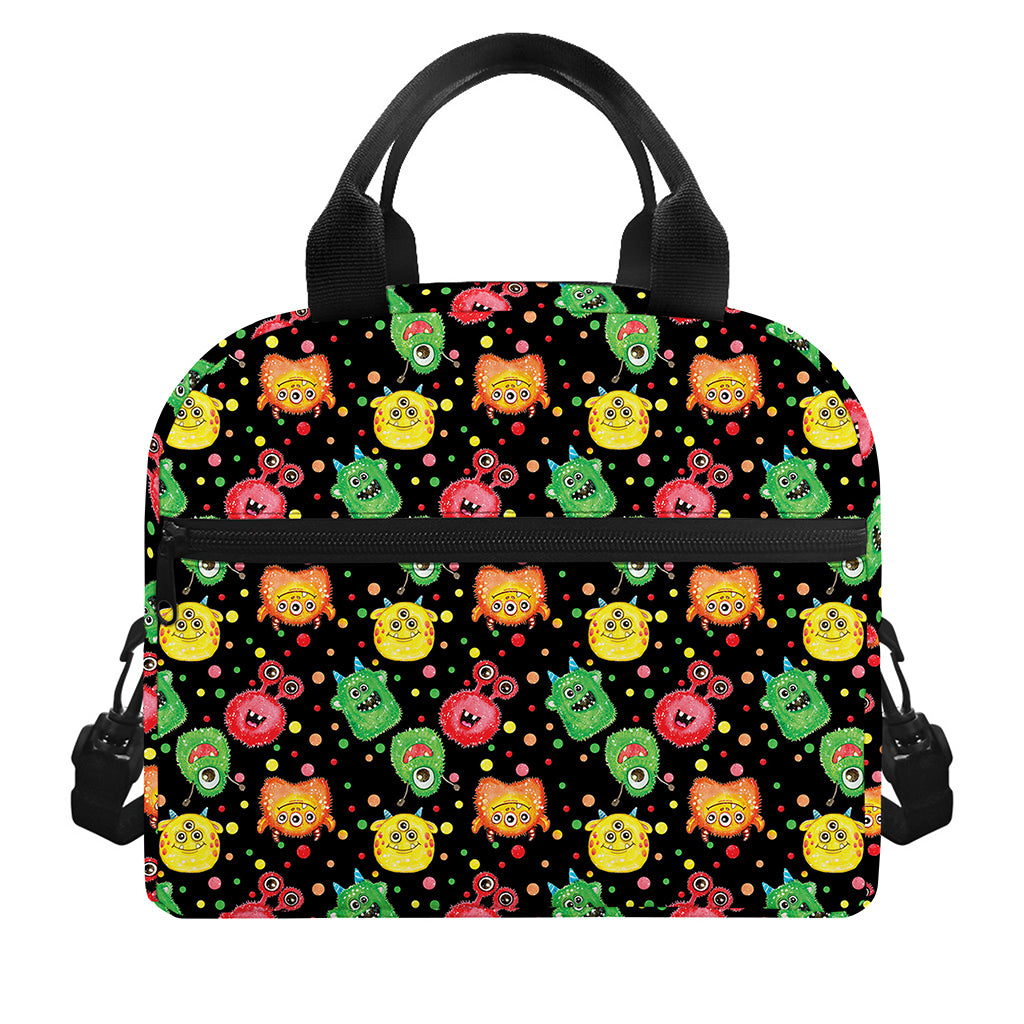 Little Monster Pattern Print Insulated Lunch Bag