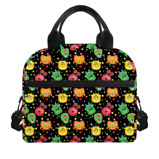 Little Monster Pattern Print Insulated Lunch Bag