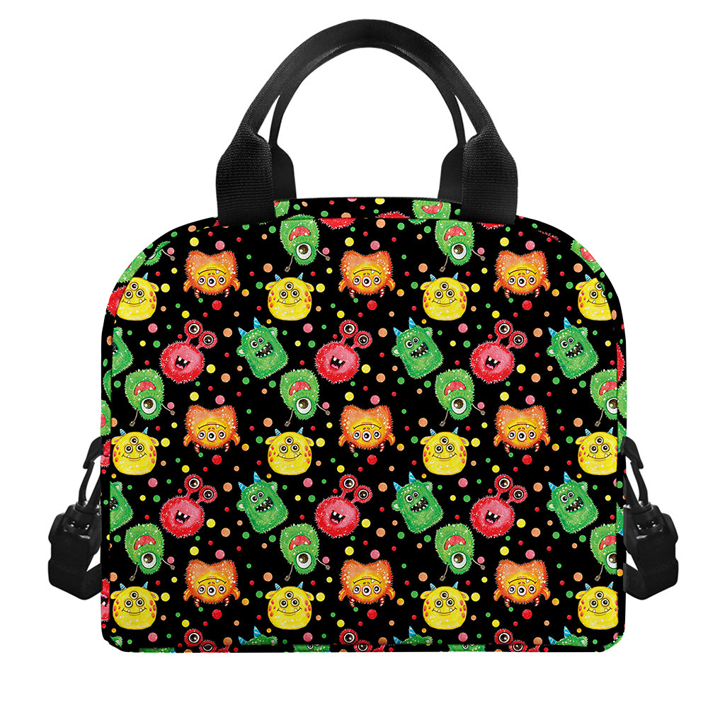 Little Monster Pattern Print Insulated Lunch Bag