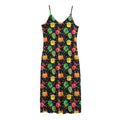 Little Monster Pattern Print Jersey Midi Cami Dress