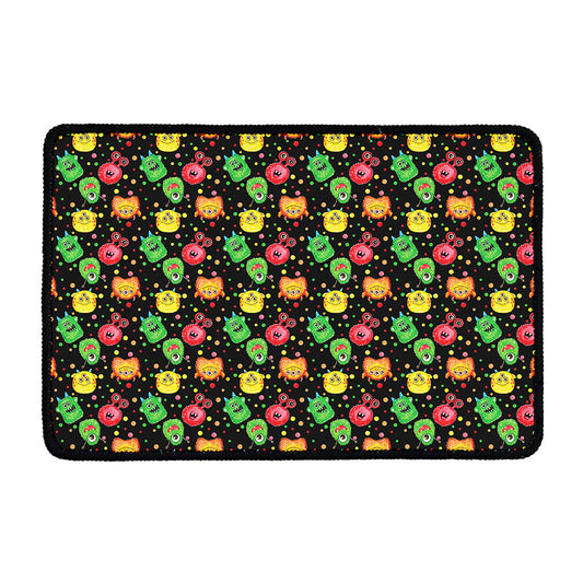 Little Monster Pattern Print Kitchen Mat