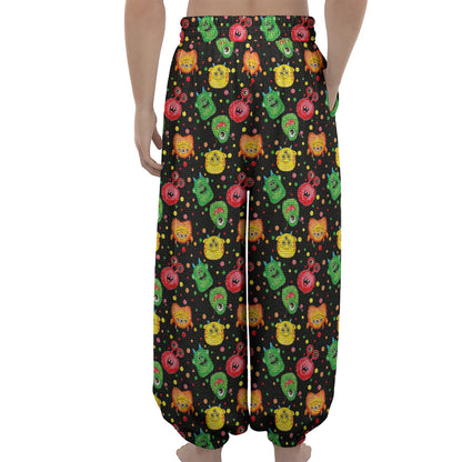 Little Monster Pattern Print Lantern Pants