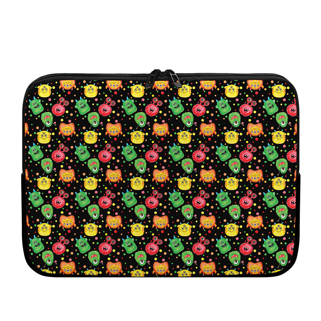 Little Monster Pattern Print Laptop Sleeve