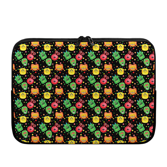 Little Monster Pattern Print Laptop Sleeve