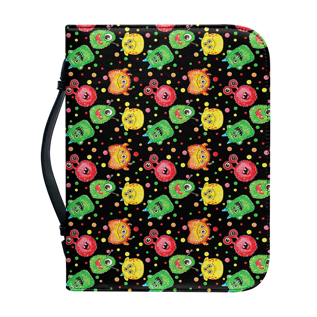Little Monster Pattern Print Leather Bible Cover
