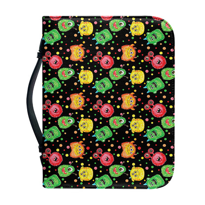 Little Monster Pattern Print Leather Bible Cover