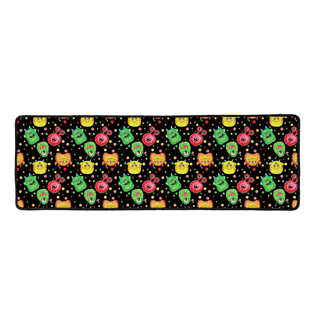 Little Monster Pattern Print Long Kitchen Mat