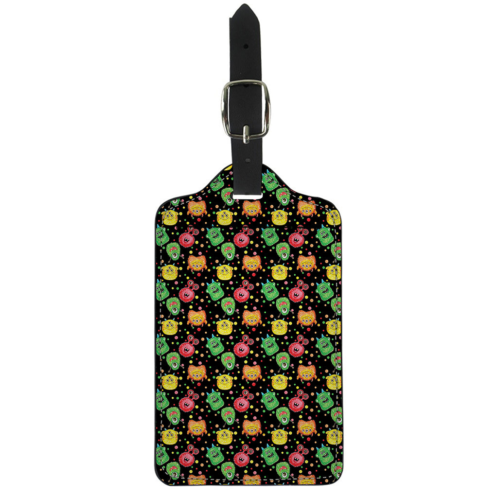 Little Monster Pattern Print Luggage Tag