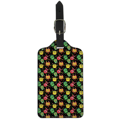 Little Monster Pattern Print Luggage Tag
