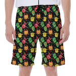 Little Monster Pattern Print Men's Beach Shorts