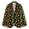 Little Monster Pattern Print Men's Blazer