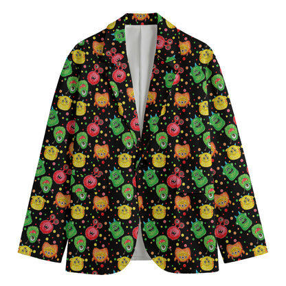 Little Monster Pattern Print Men's Blazer