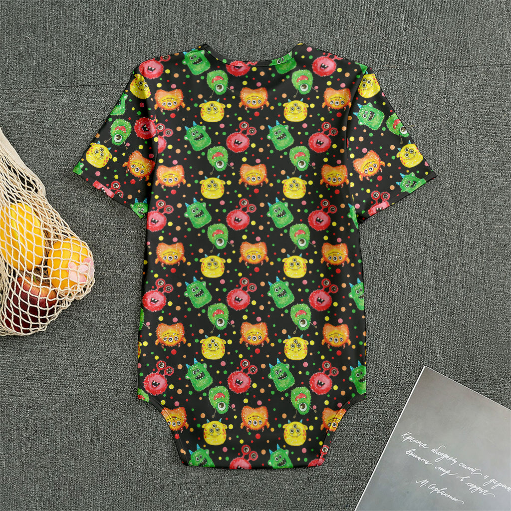 Little Monster Pattern Print Men's Bodysuit