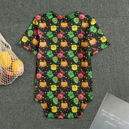 Little Monster Pattern Print Men's Bodysuit