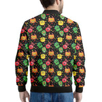 Little Monster Pattern Print Men's Bomber Jacket
