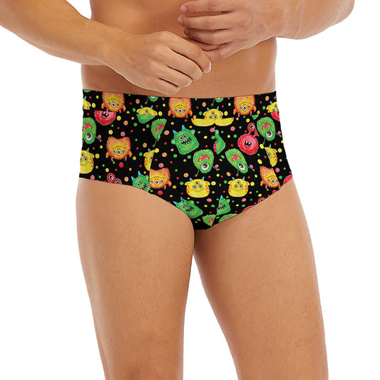 Little Monster Pattern Print Men's Briefs