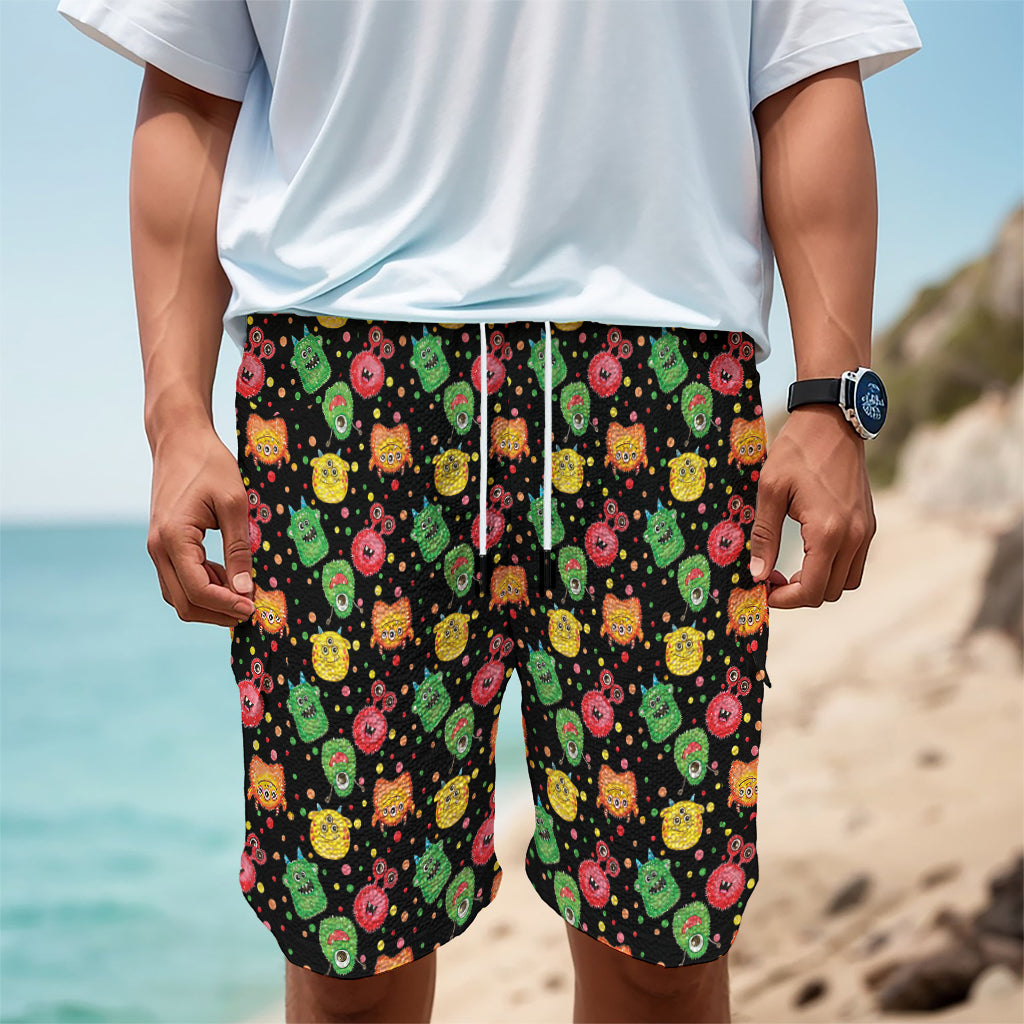 Little Monster Pattern Print Men's Cargo Shorts