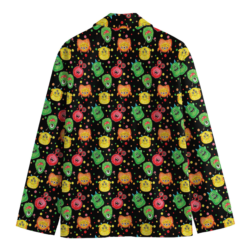 Little Monster Pattern Print Men's Cotton Blazer