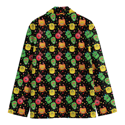 Little Monster Pattern Print Men's Cotton Blazer