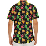 Little Monster Pattern Print Men's Deep V-Neck Shirt