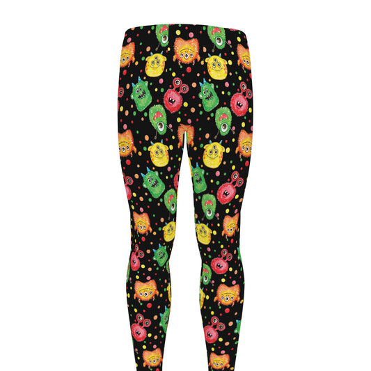 Little Monster Pattern Print Men's leggings