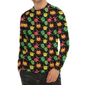 Little Monster Pattern Print Men's Long Sleeve Rash Guard