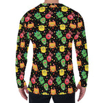 Little Monster Pattern Print Men's Long Sleeve T-Shirt