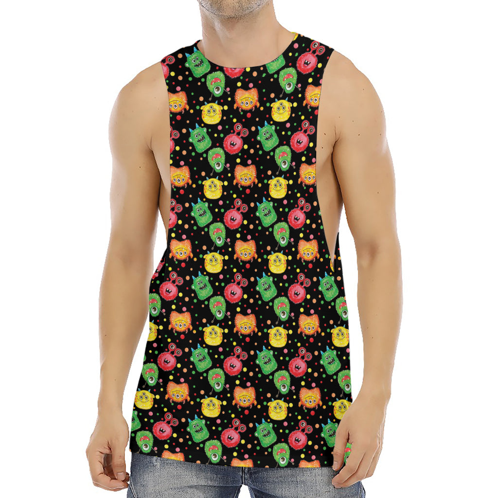 Little Monster Pattern Print Men's Muscle Tank Top