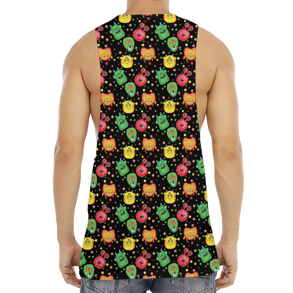 Little Monster Pattern Print Men's Muscle Tank Top