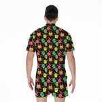 Little Monster Pattern Print Men's Rompers