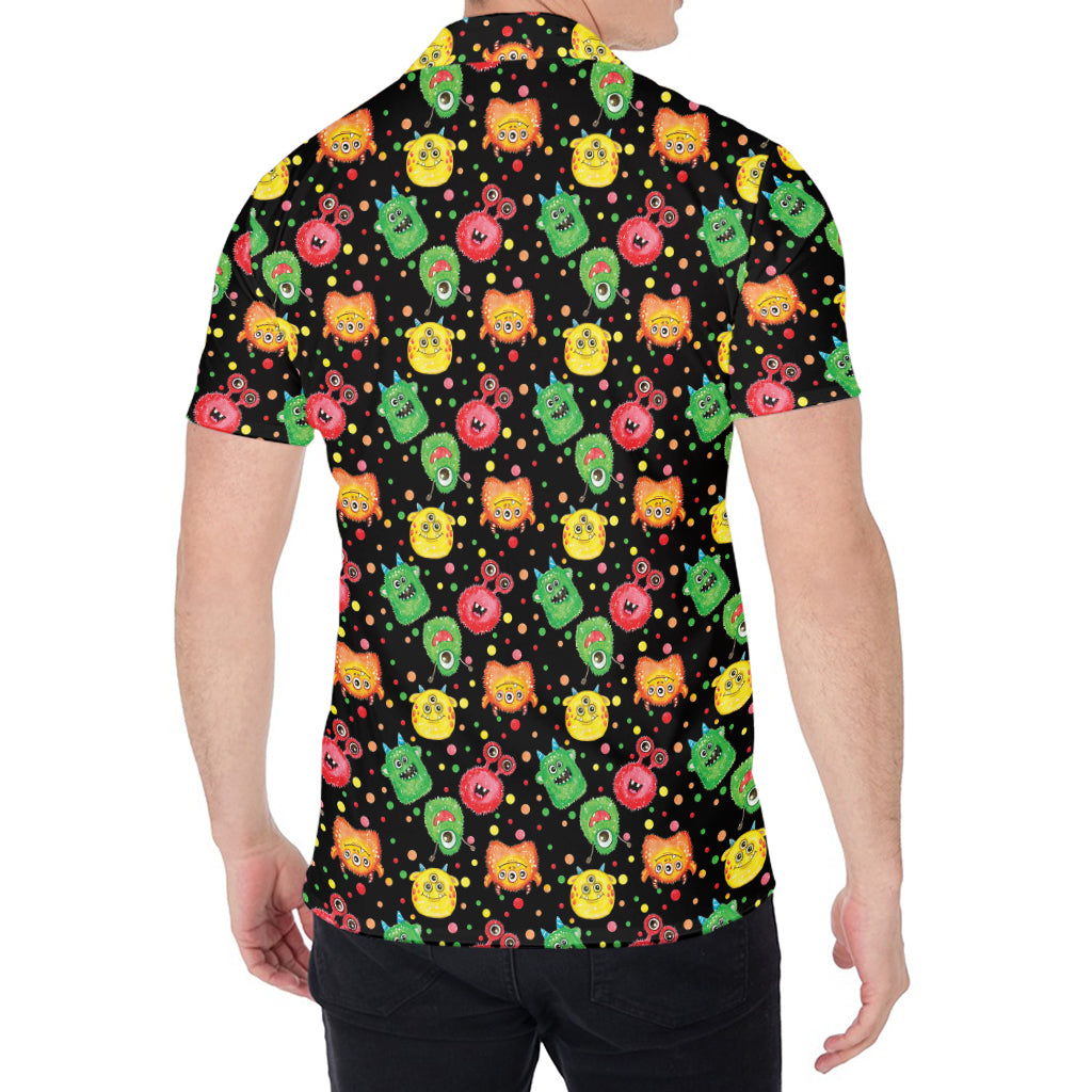 Little Monster Pattern Print Men's Shirt
