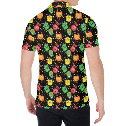 Little Monster Pattern Print Men's Shirt