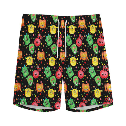 Little Monster Pattern Print Men's Sports Shorts