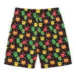 Little Monster Pattern Print Men's Swim Trunks