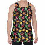 Little Monster Pattern Print Men's Velvet Tank Top